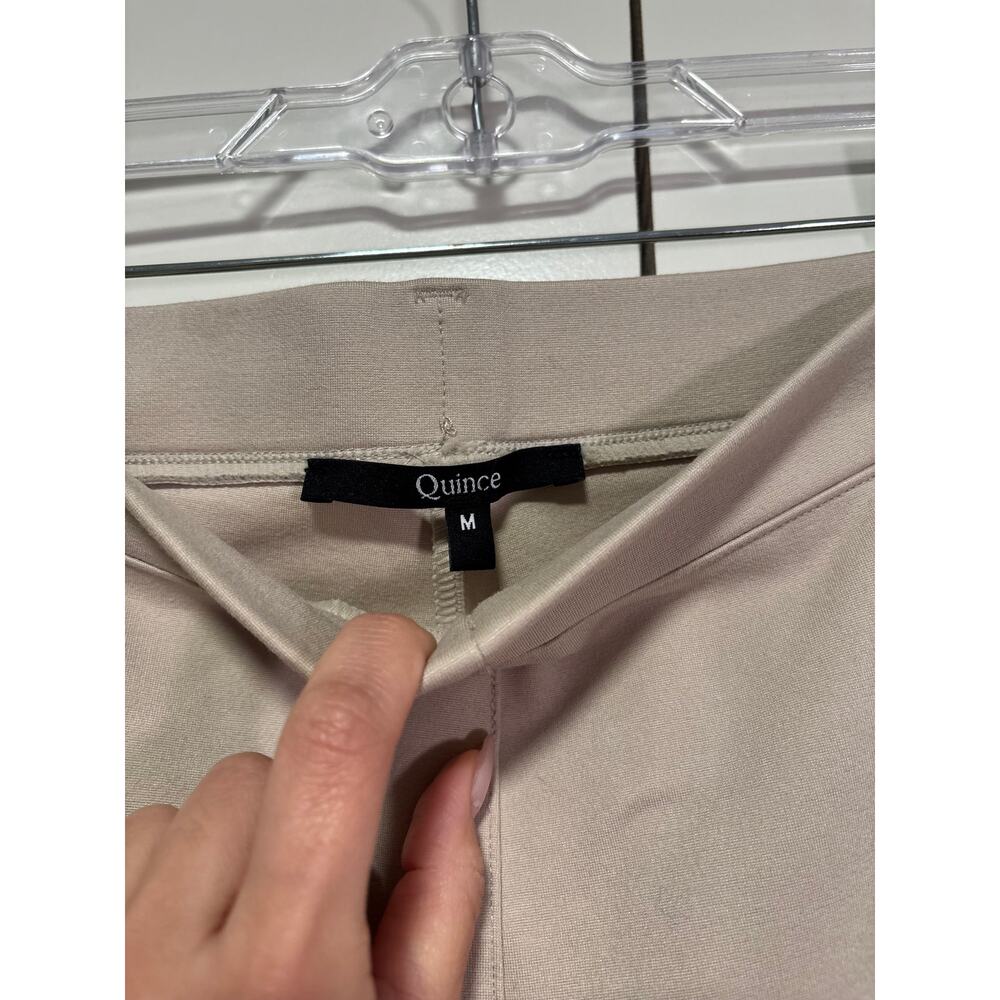 Quince Beige Stretch Pants Medium Womens - Picture 7 of 8